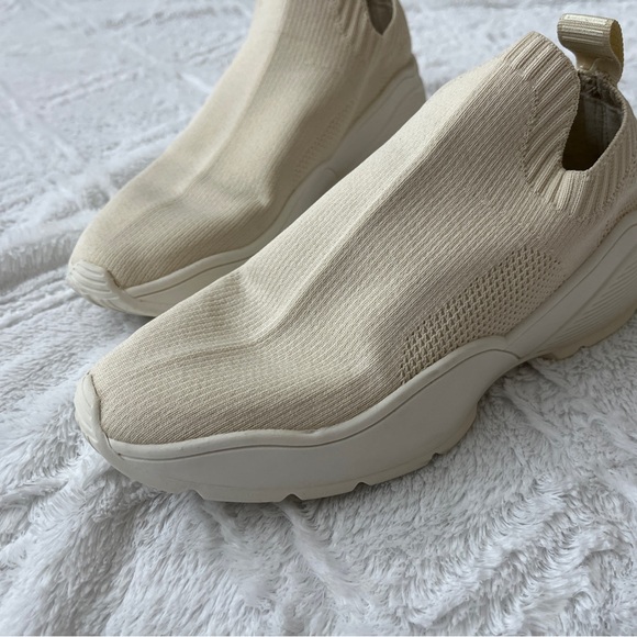 H&M Cream/Beige Sock Slip-On Women's Sneakers - Picture 4 of 15